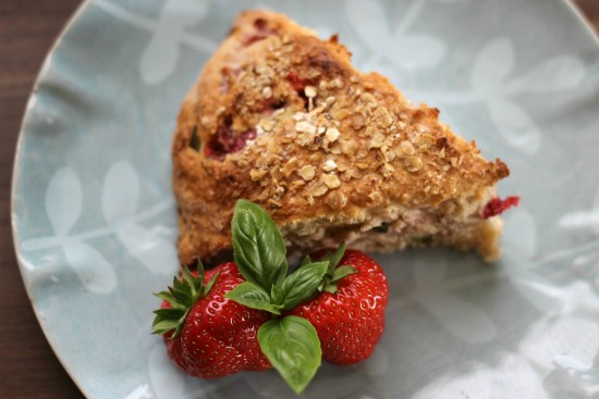 strawberry and basil scones