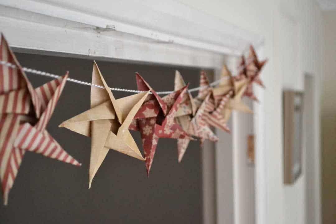 Origami paper starts eco-friendly Christmas crafts to try