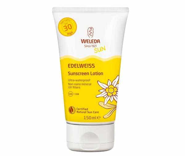 Weleda Edelweiss microplastic free sunscreen