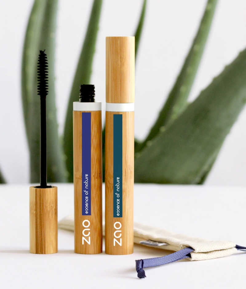 Zao refillable mascara in bamboo tube
